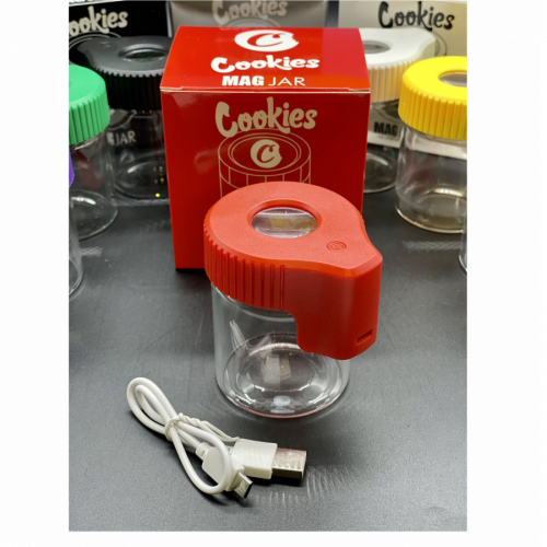 FD 100 Cookies Mag Glass Jar With LED Light