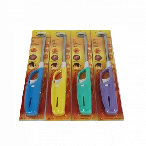 Long Neck BBQ Lighter Refillable Blister Card