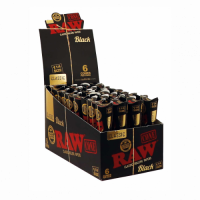 Raw Black Pre-rolled Cones - 1 1/4 Size 14598