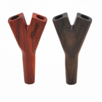 Wood Double pipe holder 9cm