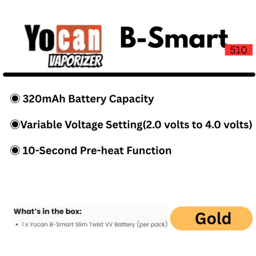 Yocan B Smart CBD Battery & Charger 320mAh