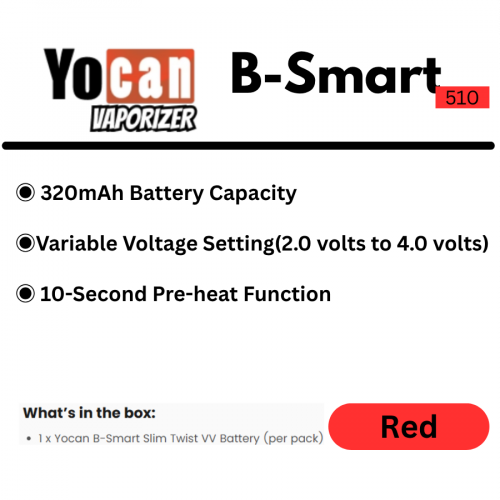 Yocan B Smart CBD Battery & Charger 320mAh