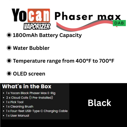 Yocan Black Phaser Max Vaporizer Kit