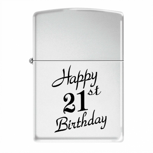 ZIPPO Happy 21st - High Polish Chrome 250