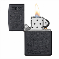 ZIPPO Swirl Pattern Black Matte 29989