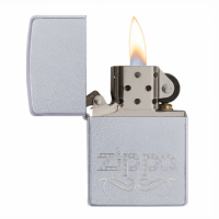 Zippo Scroll Satin Chrome 24335