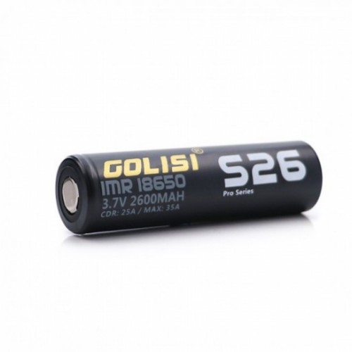 Golisi S26 IMR 18650 High-drain Li-ion Battery 25A/35A 2600mAh