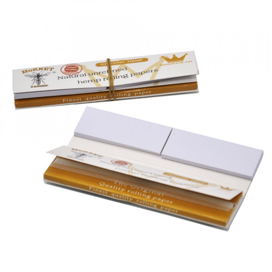 HORNET Organic Hemp Rolling Papers with Tip White