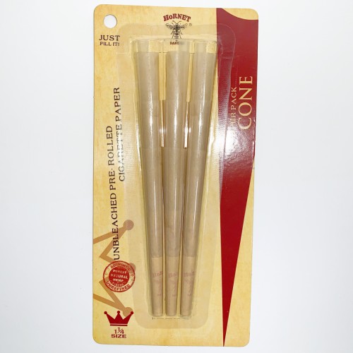 HORNET Unbleached Pre-Rolled Cigarette Paper Single Wide 78mm