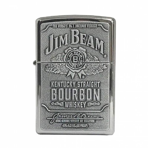 Zippo Jim Beam Polished Chrome