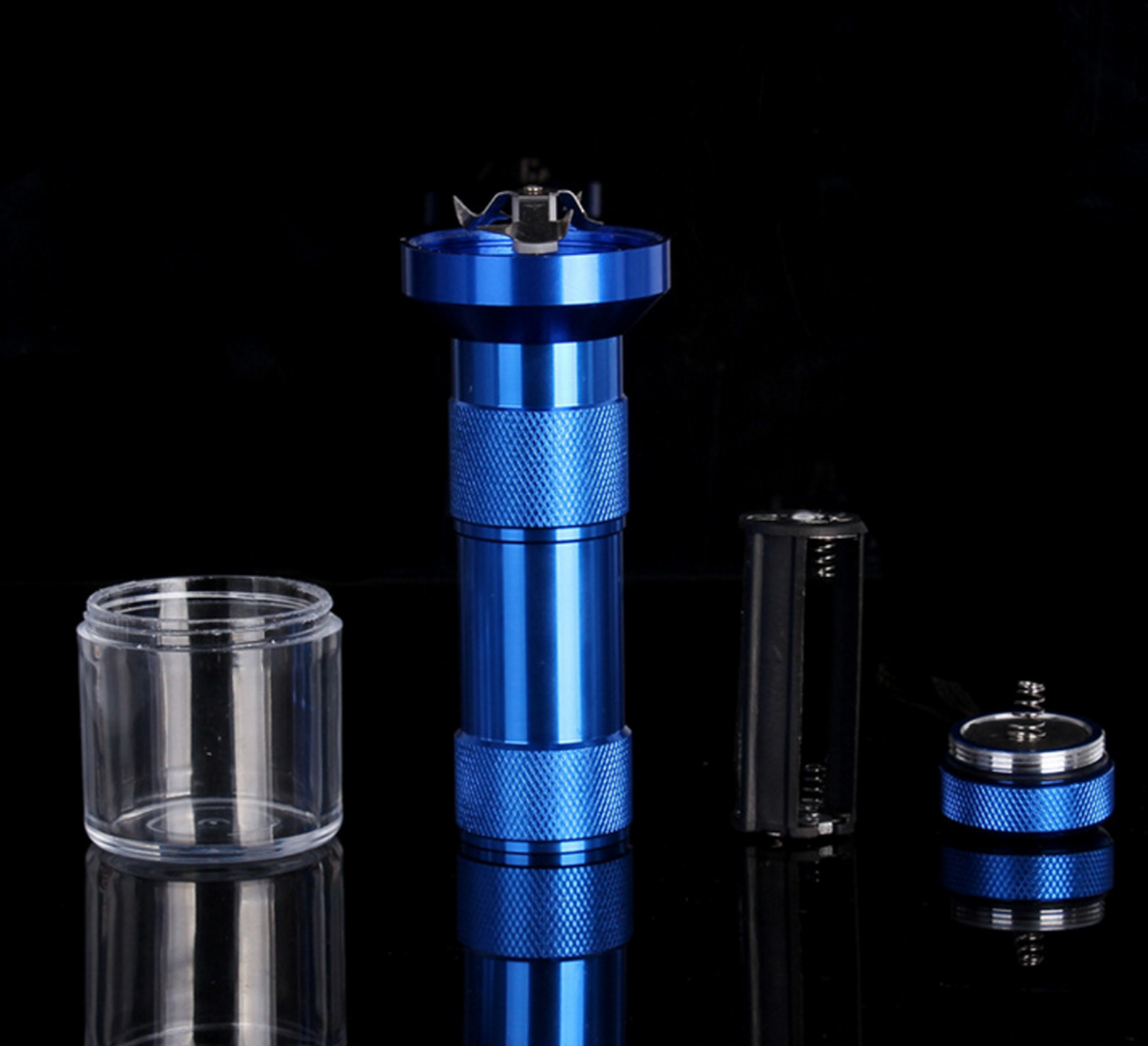 Flashlight Electric Tobacco Herb & Spice Metal Grinder DISCOUNT VAPOR